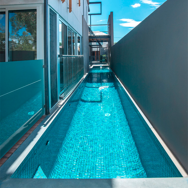 Lap pool close to the house