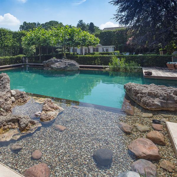 Large natural pool in the garden of a single-family house, by Garten Terpelle