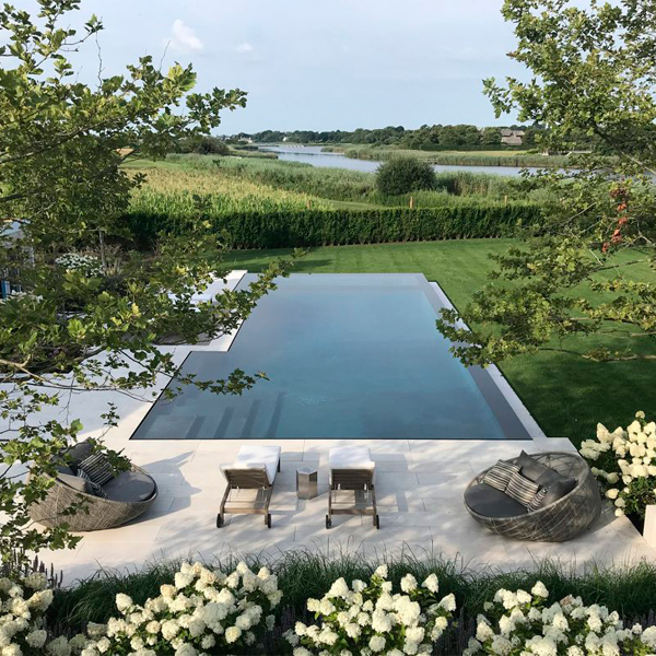 mirror pool in a complete landscape project by Hollander Design