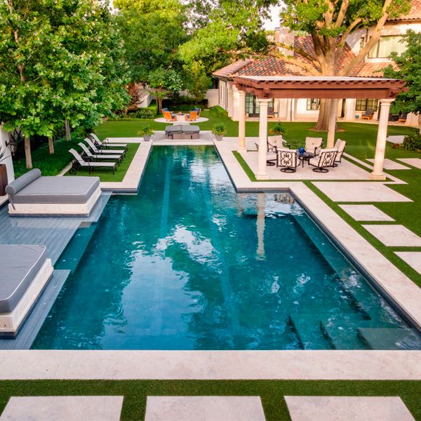 luxury pool in a project by Harold Leidner
