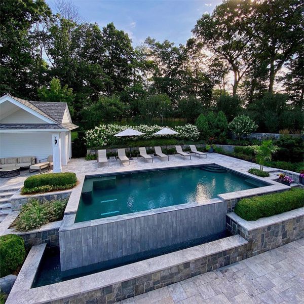 luxury infinity pool by Scenic Landscaping