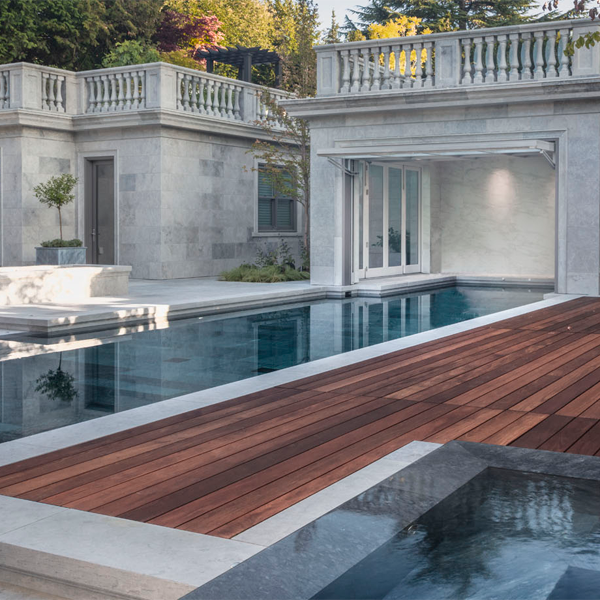 overflow mirror pool and spa by Stevens Pools