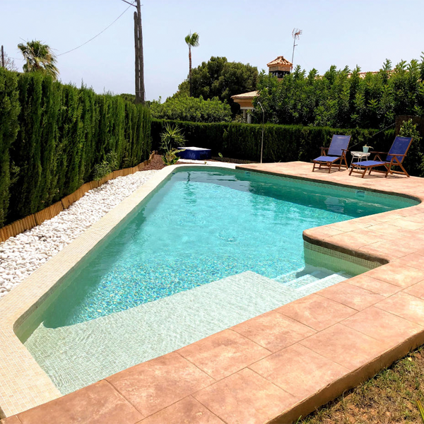 geometric swimming pool