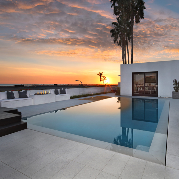 mirror pool at sunset