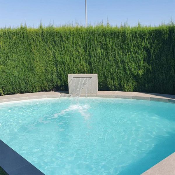 white custom pool by Piscinas White