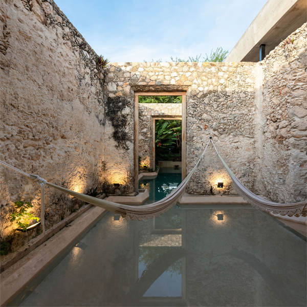 integrated swimming pool at home