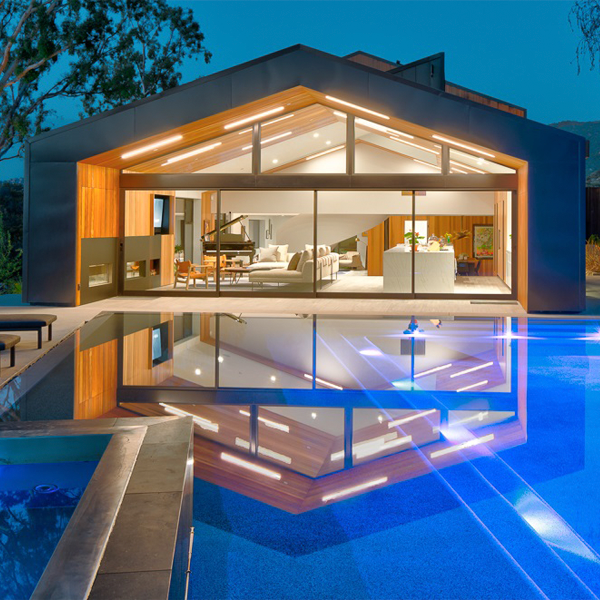 custom pool and spa by AUX Architecture
