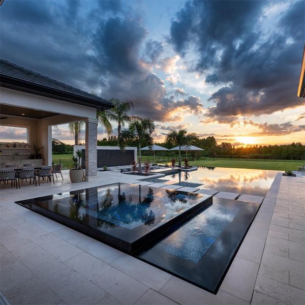 mirror pool and spa by Ryan Hughes Design