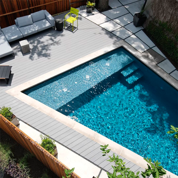 trapezoid mini pool by Texas Tiny Pools
