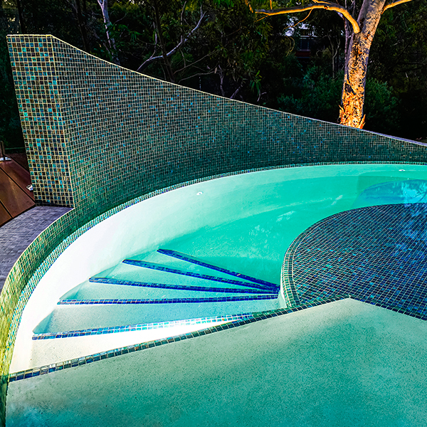 custom swimming pool steps