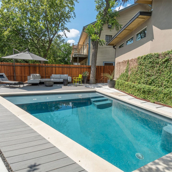 trapezoid mini pool by Texas Tiny Pools