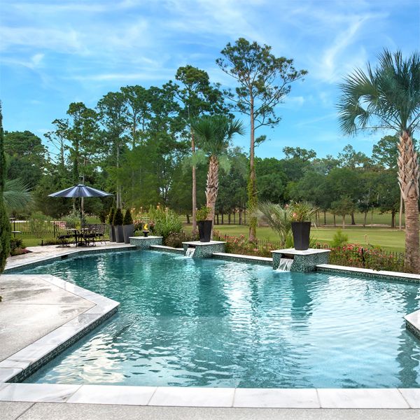 bespoke geometric pool by Morehead Pools