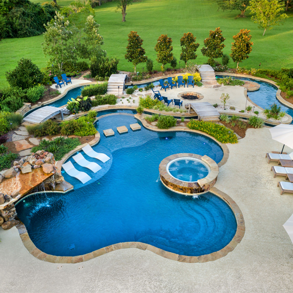 resort swimming pool at home