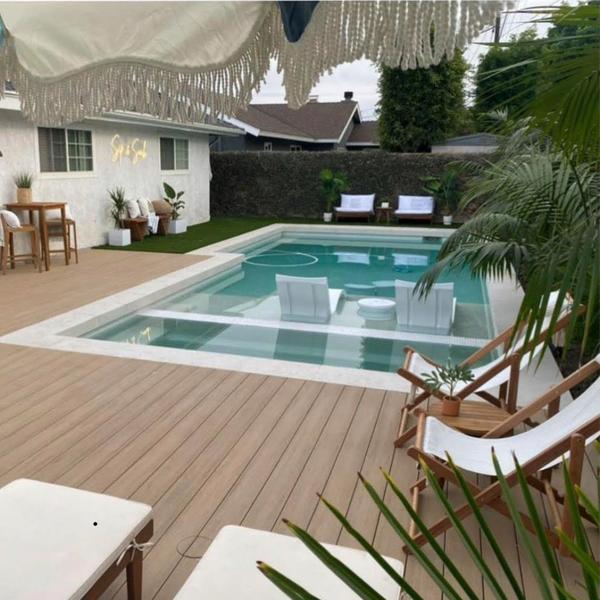 private pool and spa by JSQ Custom Pools