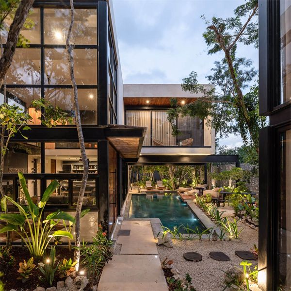 private pool in a project by Houses Tulum