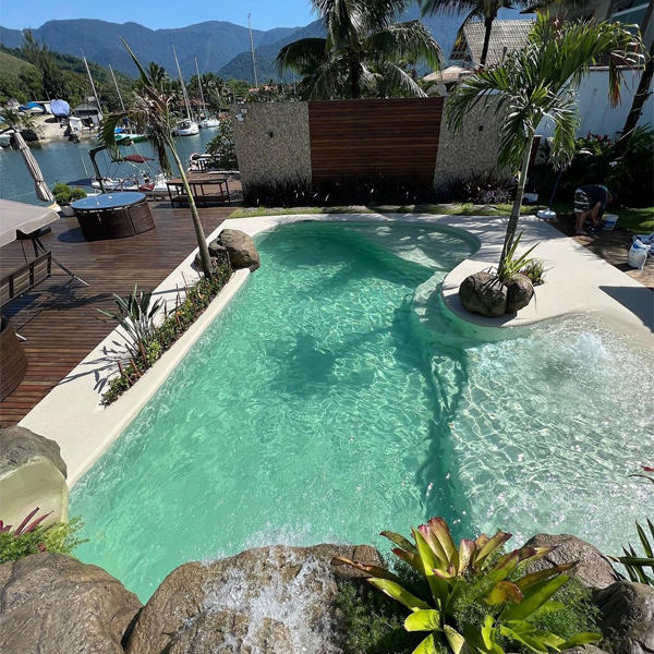 sand pool by Piscina Praia Brazil