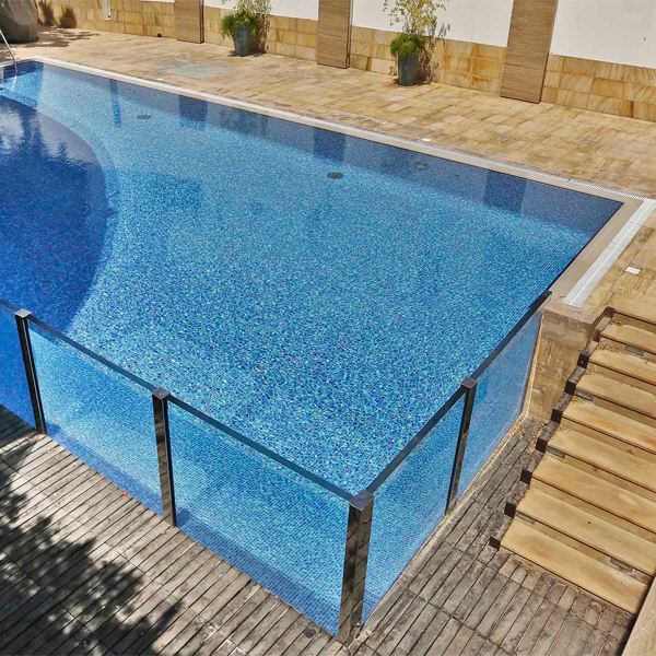 transparent overflow pool