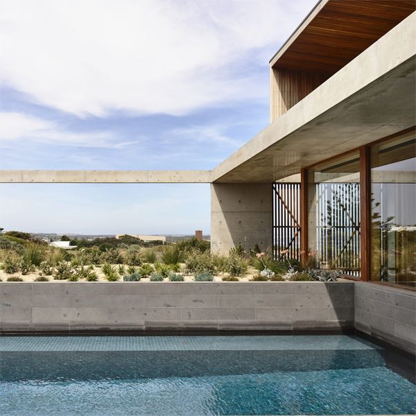 private lap pool in a project by Auhaus