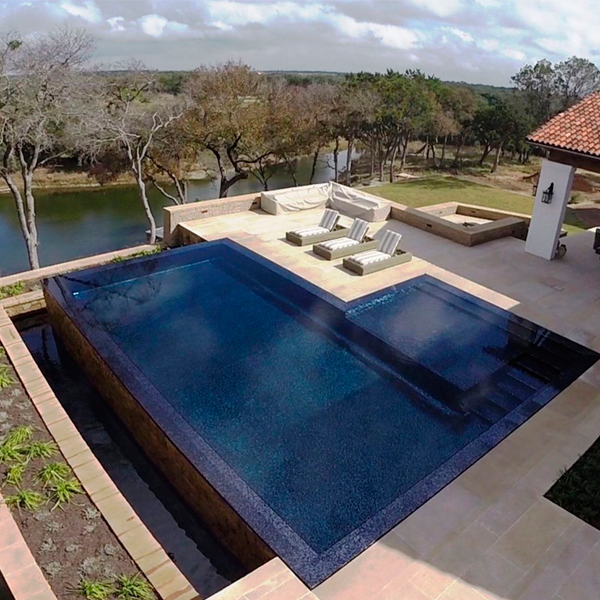 infinity pool by Ocean Quest Pools