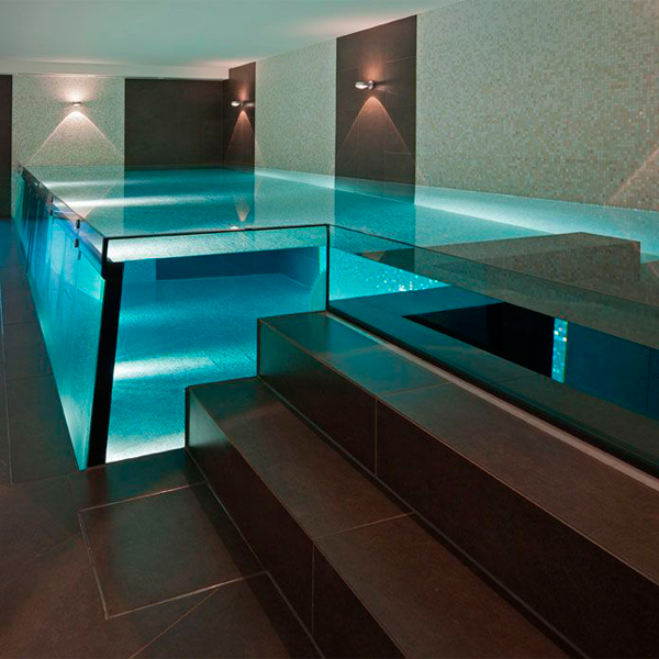 transparent above ground pool