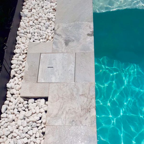 private pool in a small patio by Gold Coast Family Pools