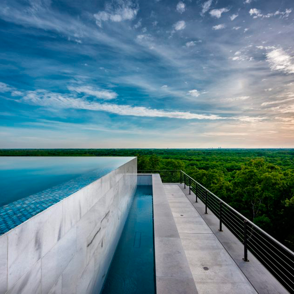 view from an infinty pool