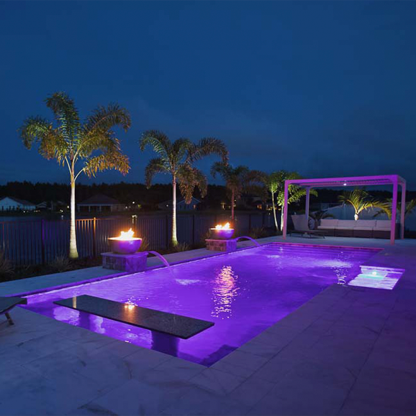 private pool at night