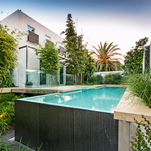 Above ground infinity pool by Neptune Pools
