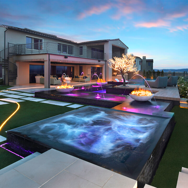 Conjunto piscina spa solarium