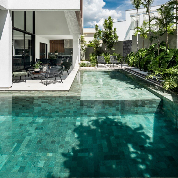green swimming pool
