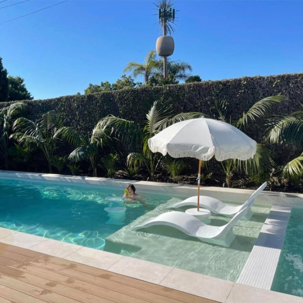 private pool and spa by JSQ Custom Pools