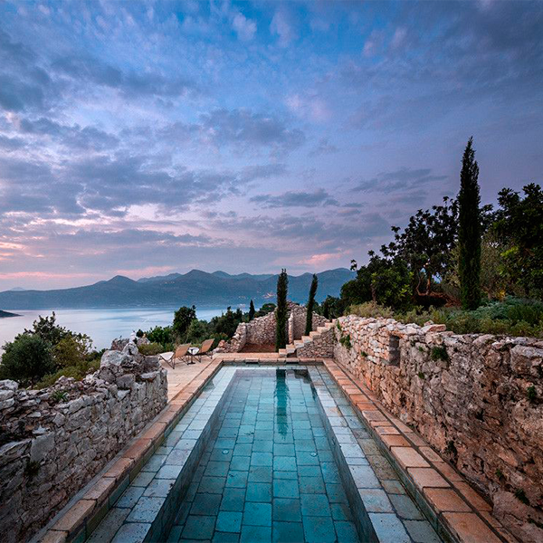 stunning pool with view to dalmatian coast