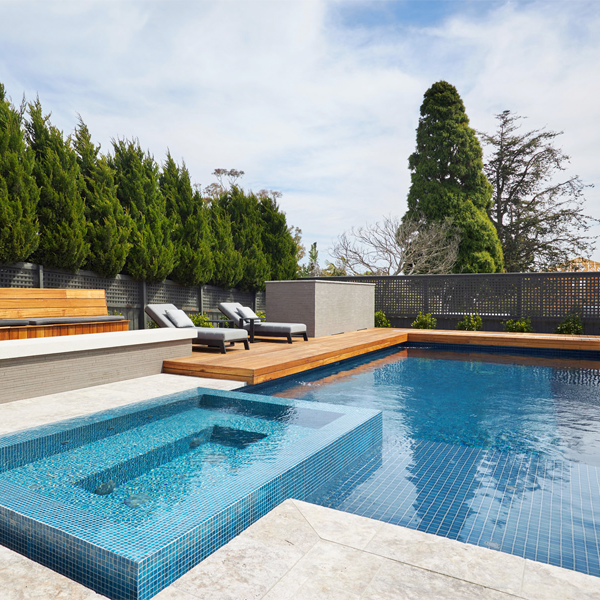 private pool and spa by Kiama Pools