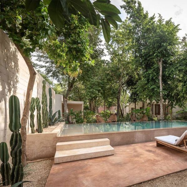 infinity pool in a chic boutique hotel project by Collectif Como