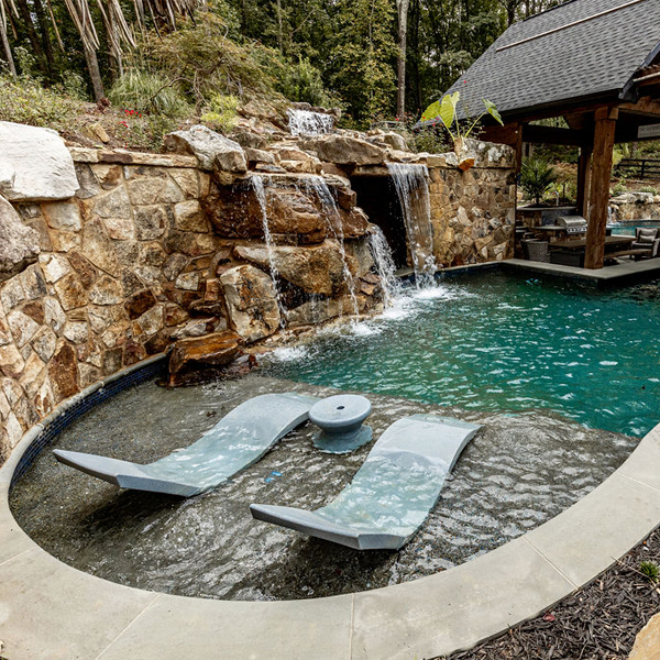 custom pool and landscape by Georgia Classic Pool