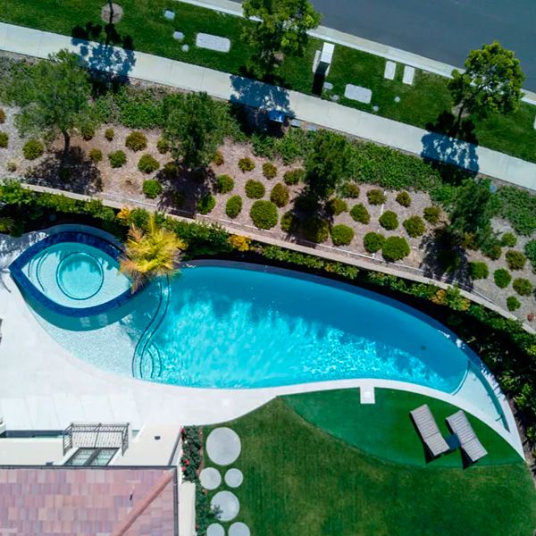 a unique pool eye shaped by Danny Wang Design