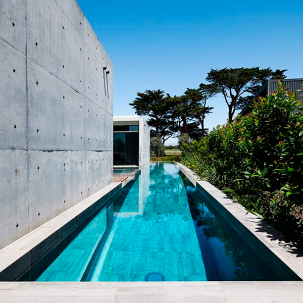 lap pool with spa by OFTB