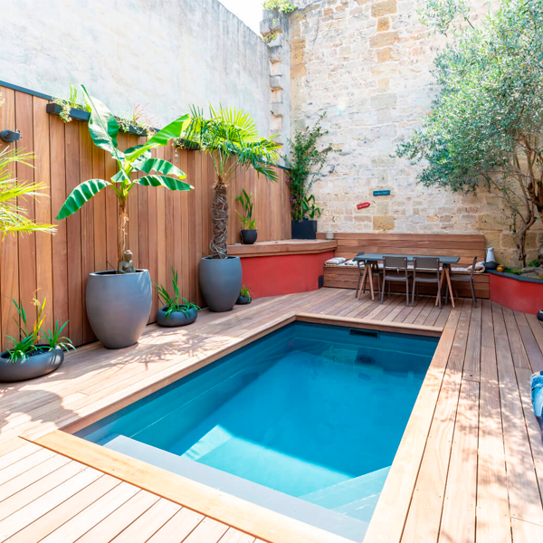 wood mini pool