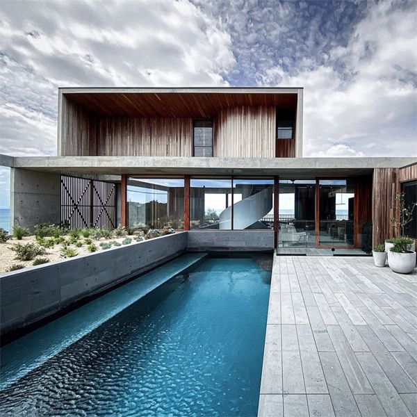 private lap pool in a project by Auhaus