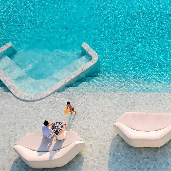 a unique hotel pool in a project by Trop Land