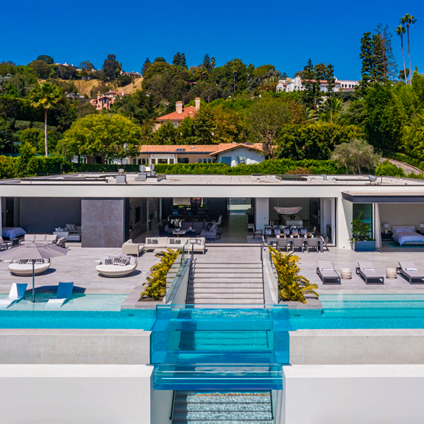 suspended transparent pool by Lynda Murray