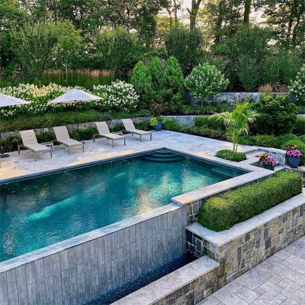 luxury infinity pool by Scenic Landscaping