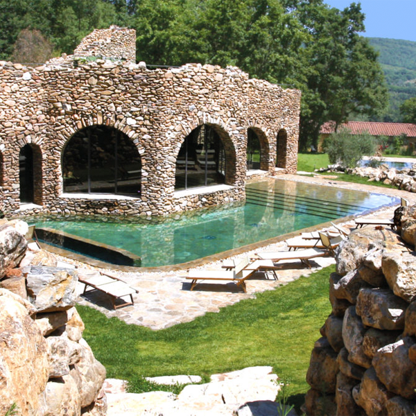 overflow pool in rural environment