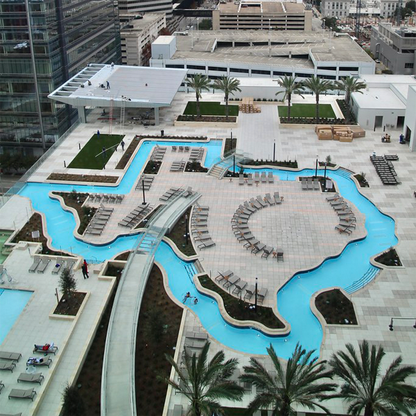 pool with the shape of the state of texas