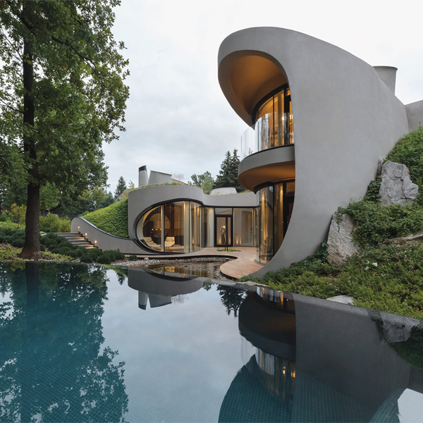 unique pool and unique house by Niko Architect