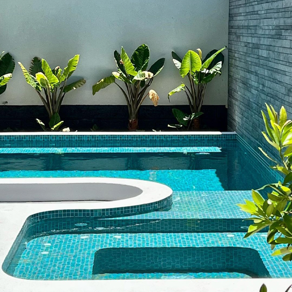 mini pool and spa in an original project by Tristan Peirce Landscape Architecture