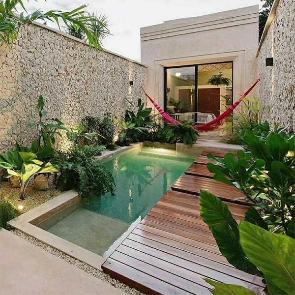 patio with minipool