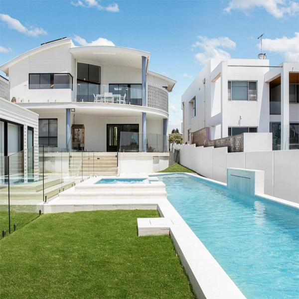 swim lane with waterfall and spa
