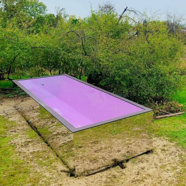 above ground pool with mirrors