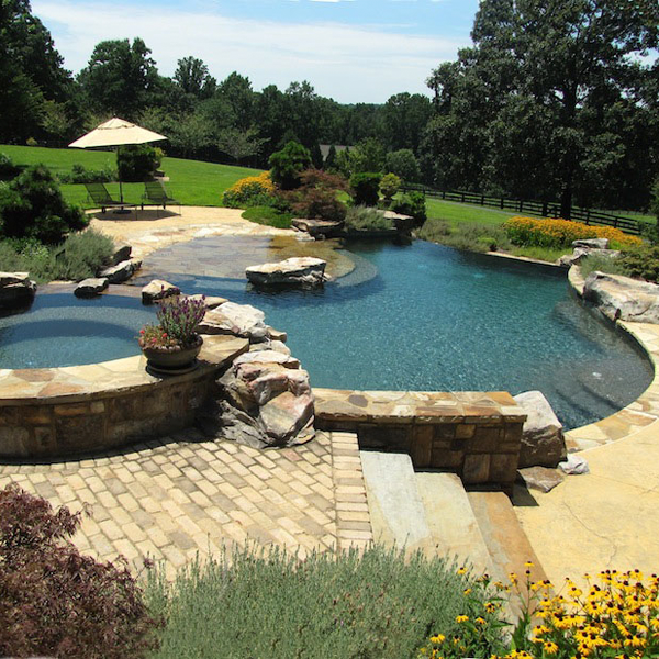 custom freeform pool by Elite Pools